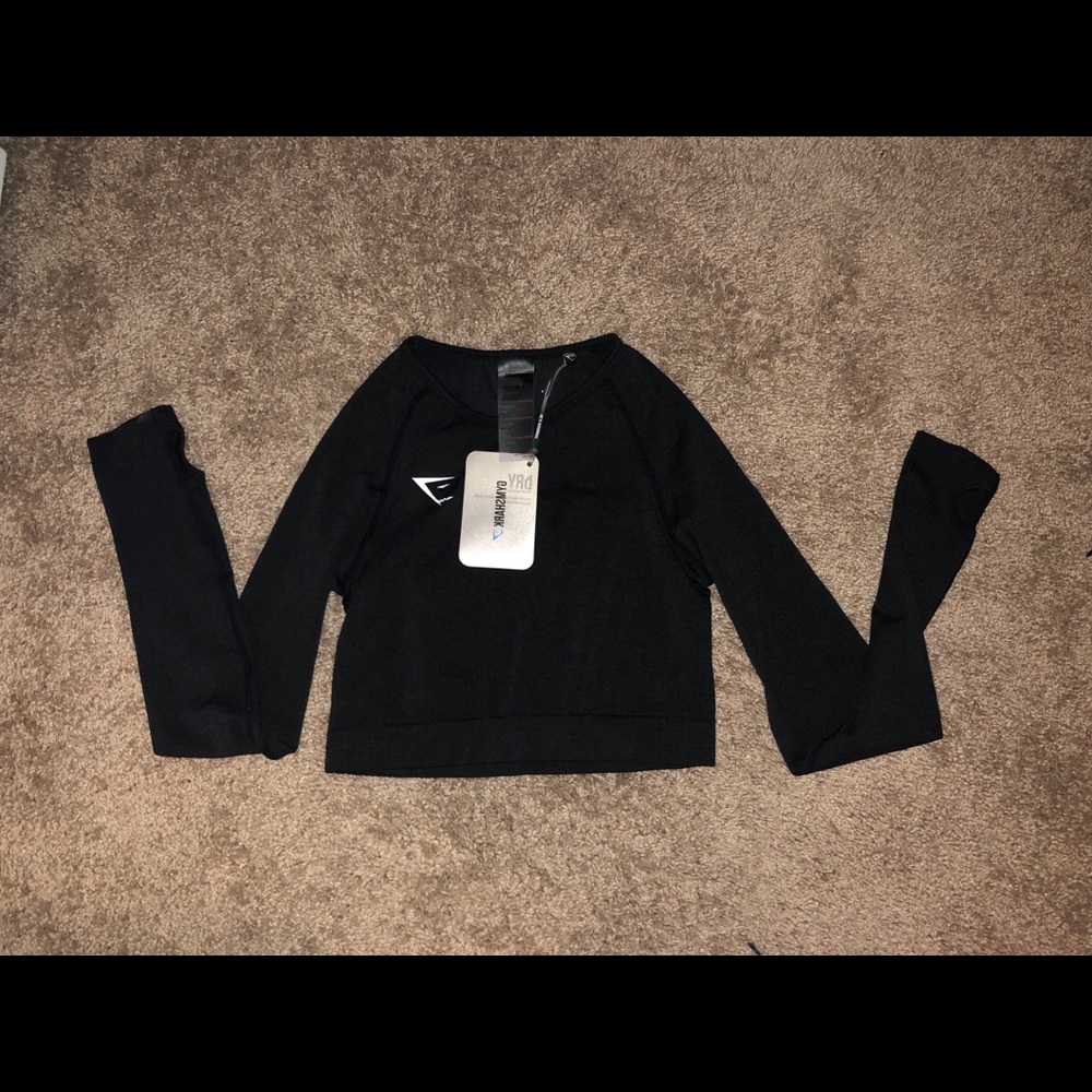 Sold **Gym shark crop top